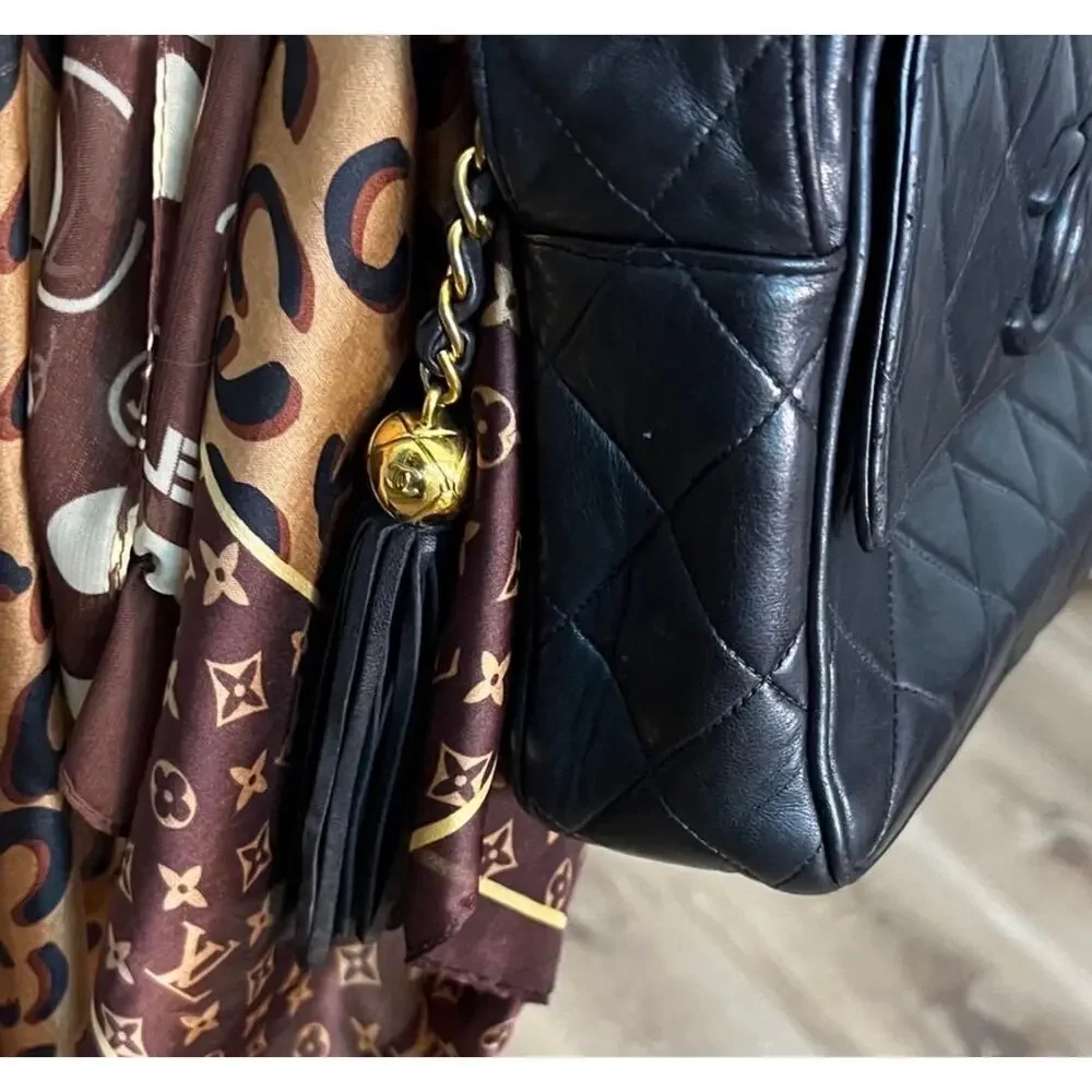 CHANEL top black lambskin